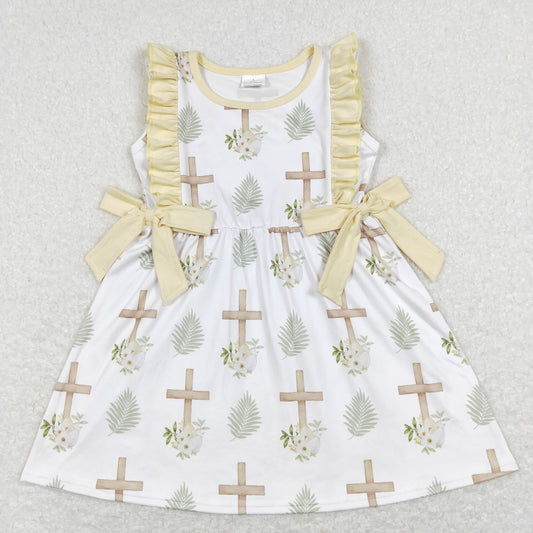 GSD0571 western Easter cross bunny short sleeve girl dress RTS 202401