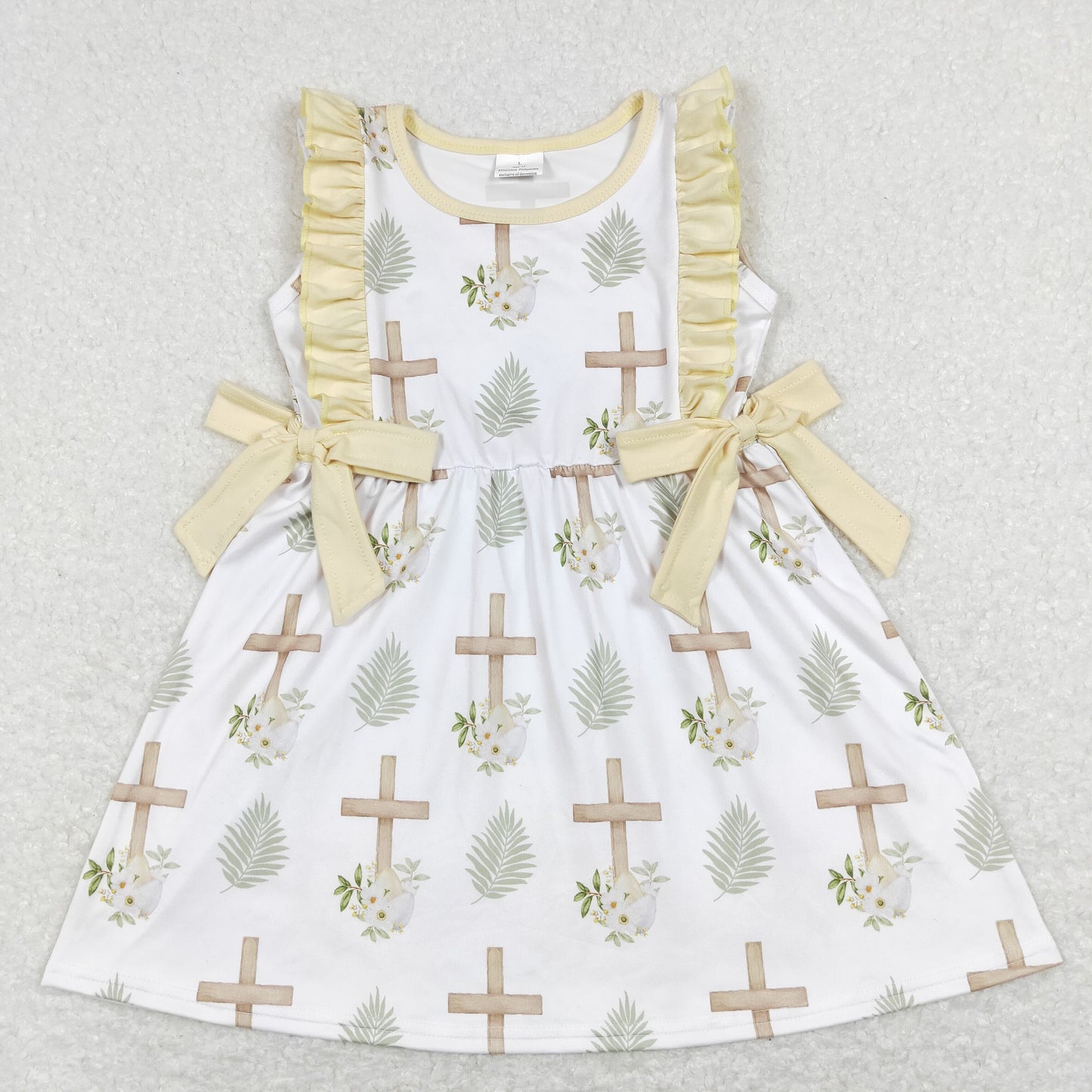 GSD0571 western Easter cross bunny short sleeve girl dress RTS 202401