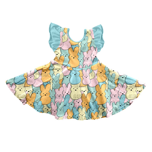 GSD0573 western Easter bunny short sleeve girl dress 20231110 preorder