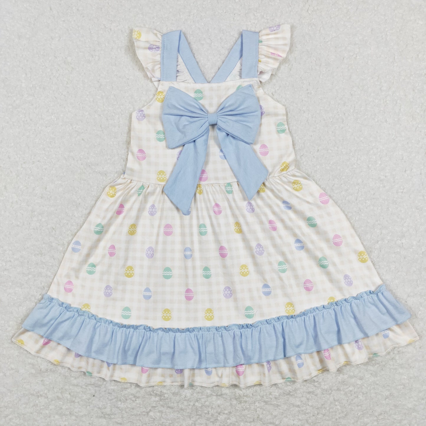 GSD0582 love colorful eggs Easter girl dress 202312 RTS