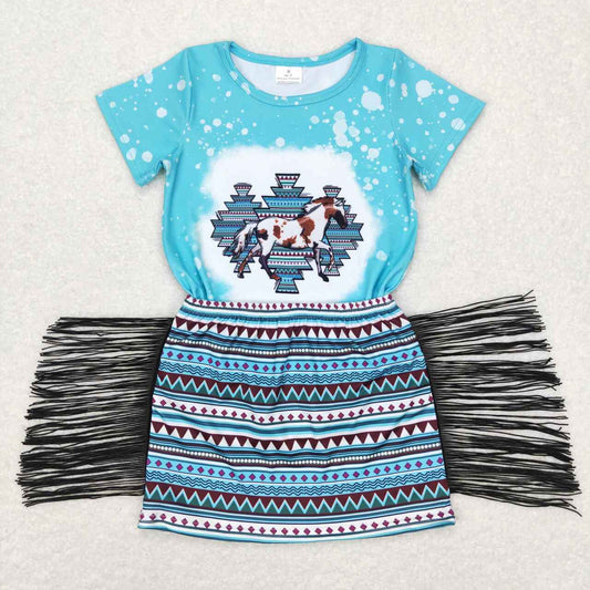 GSD0607 western horse skirt summer girl outfit 202312