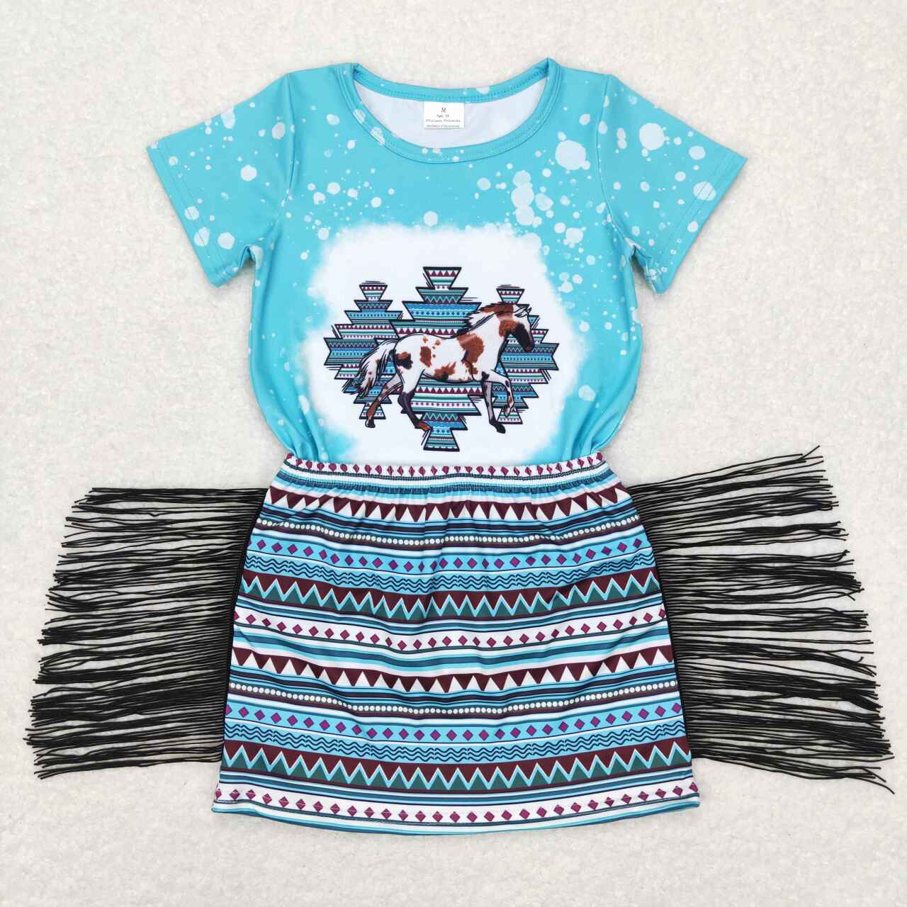 GSD0607 western horse skirt summer girl outfit 202312