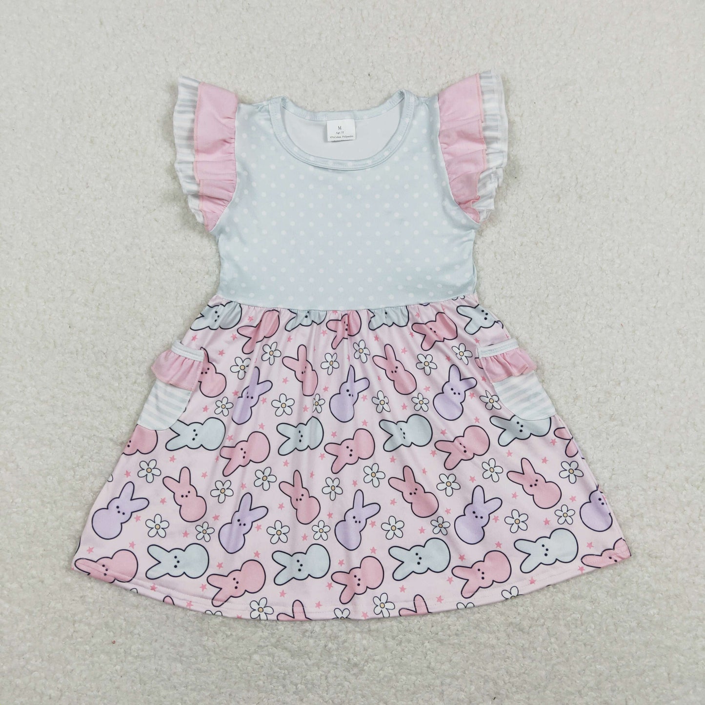 GSD0637 western smile girl car short sleeve girl dress 202401 RTS