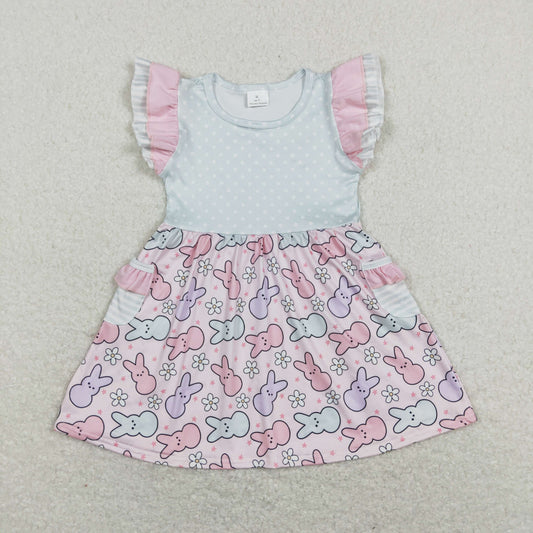 GSD0637 western smile girl car short sleeve girl dress 202401 RTS