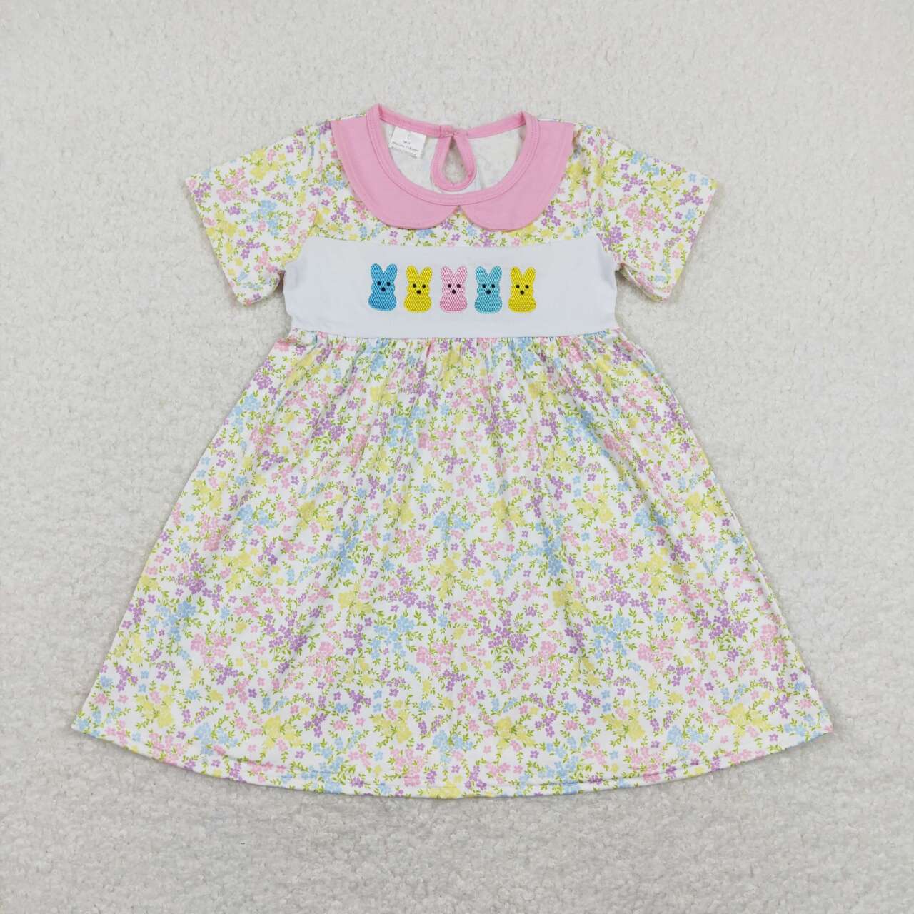 GSD0649 Easter bunny embroidery girl dress RTS