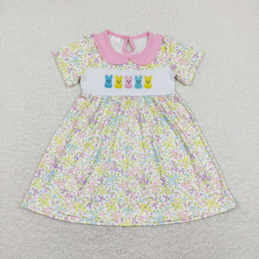 GSD0649 Easter bunny embroidery girl dress RTS