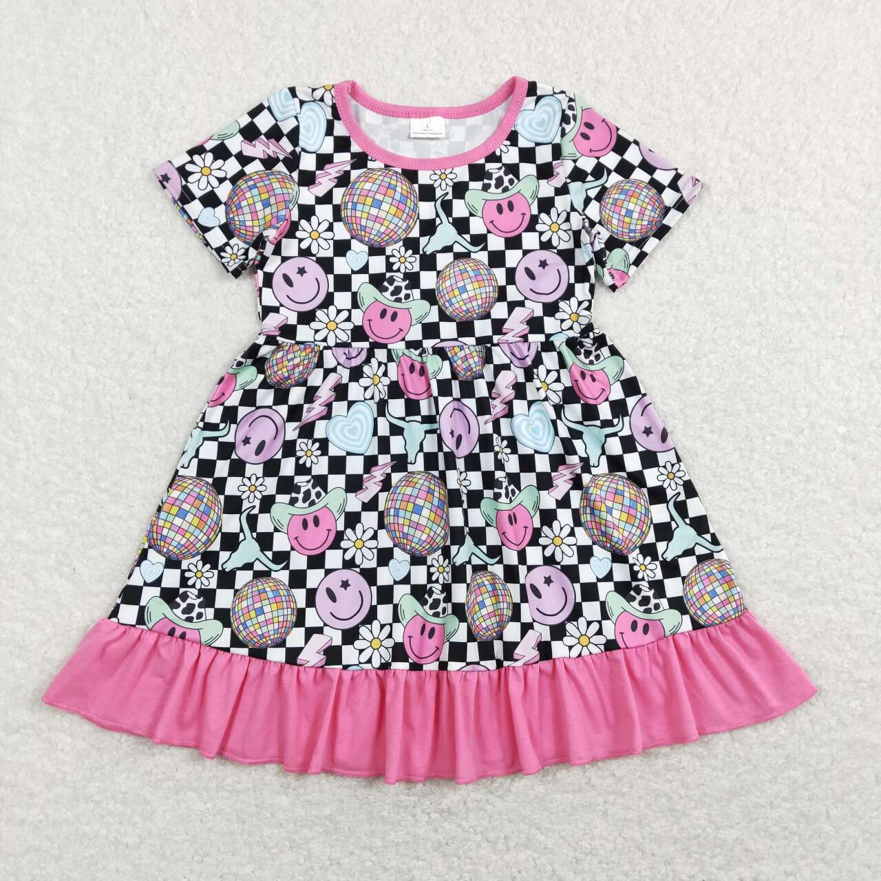 GSD0757 Flower love sweet smile girl dress 202401 RTS