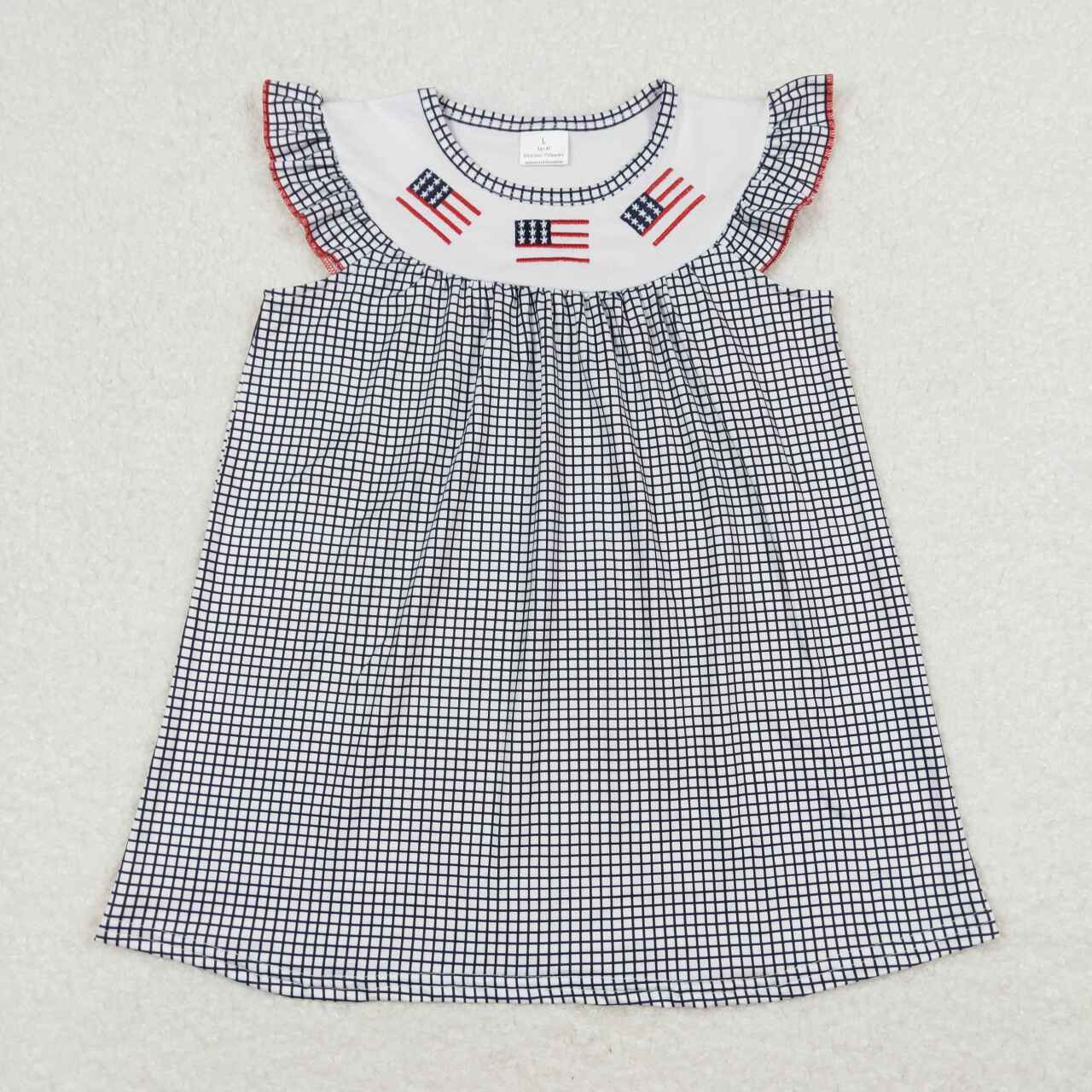 GSD0811 embroidery July 4th girl dress 202403 RTS