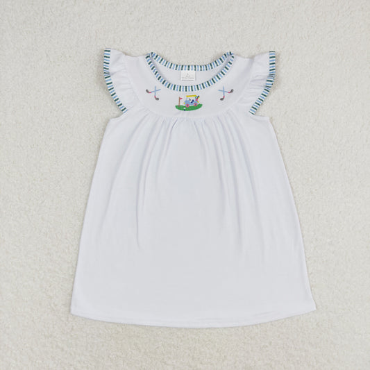 GSD0842  embroidery ship golf girl dress 202405 rts