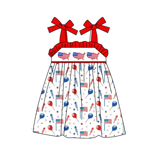 GSD0857 preorder 4th July girl dress 202402