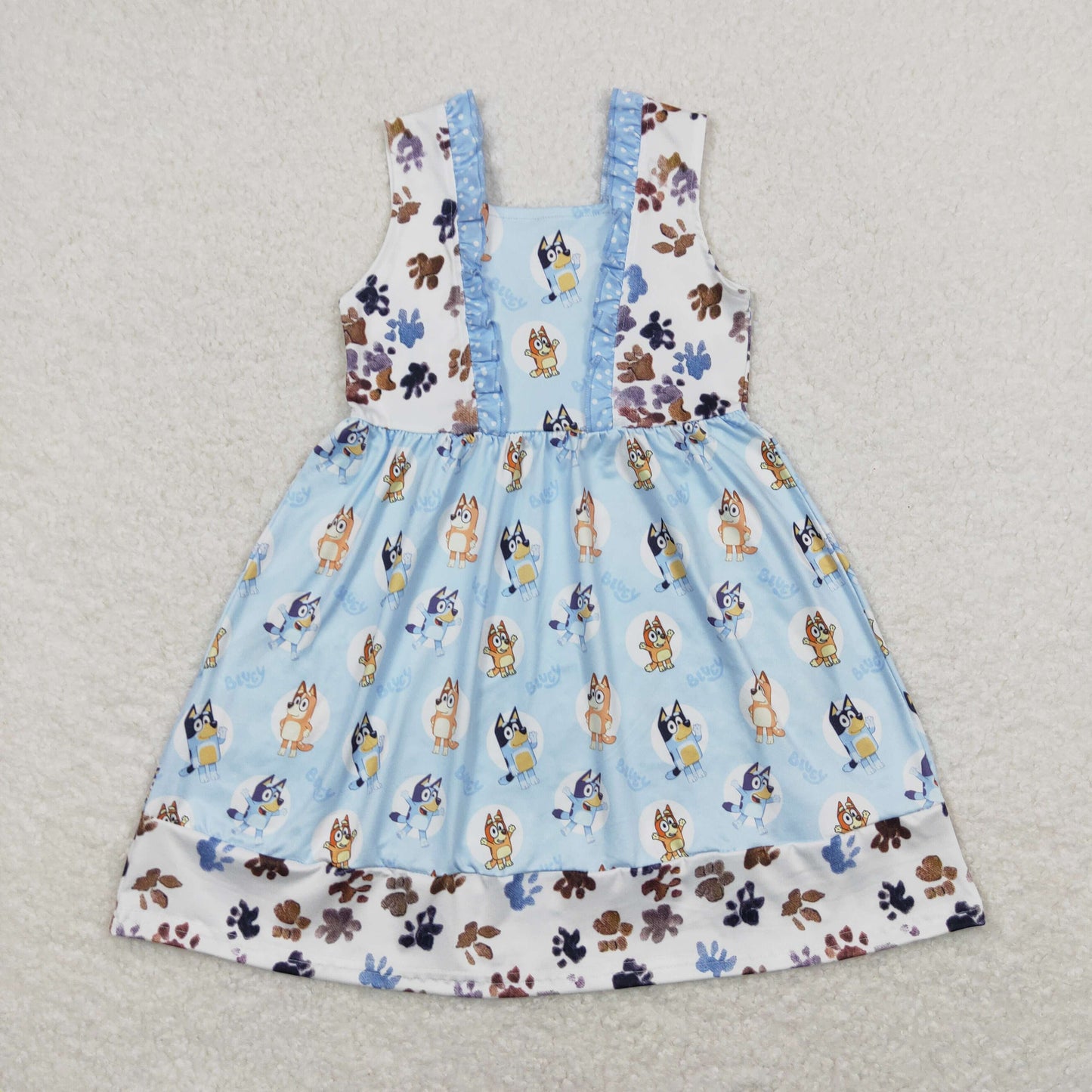 GSD0864 bluey dog cartoon flower girl dress 202404