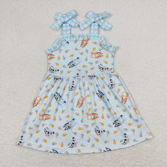 GSD0866  bluey dog cartoon flower girl dress 202403 RTS