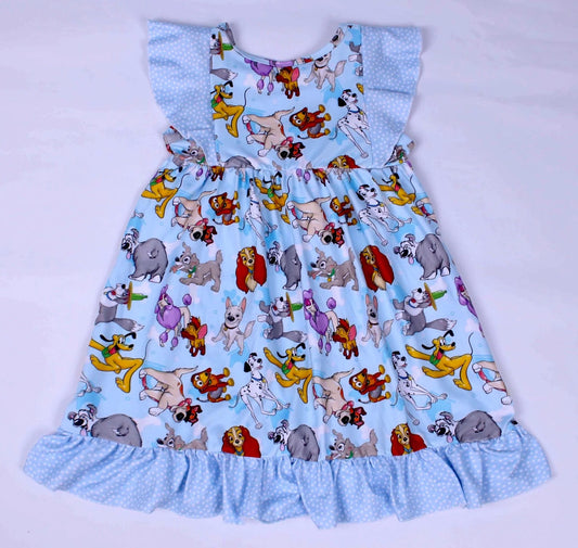 GSD0867 preorder cartoon dog  girl dress 202402