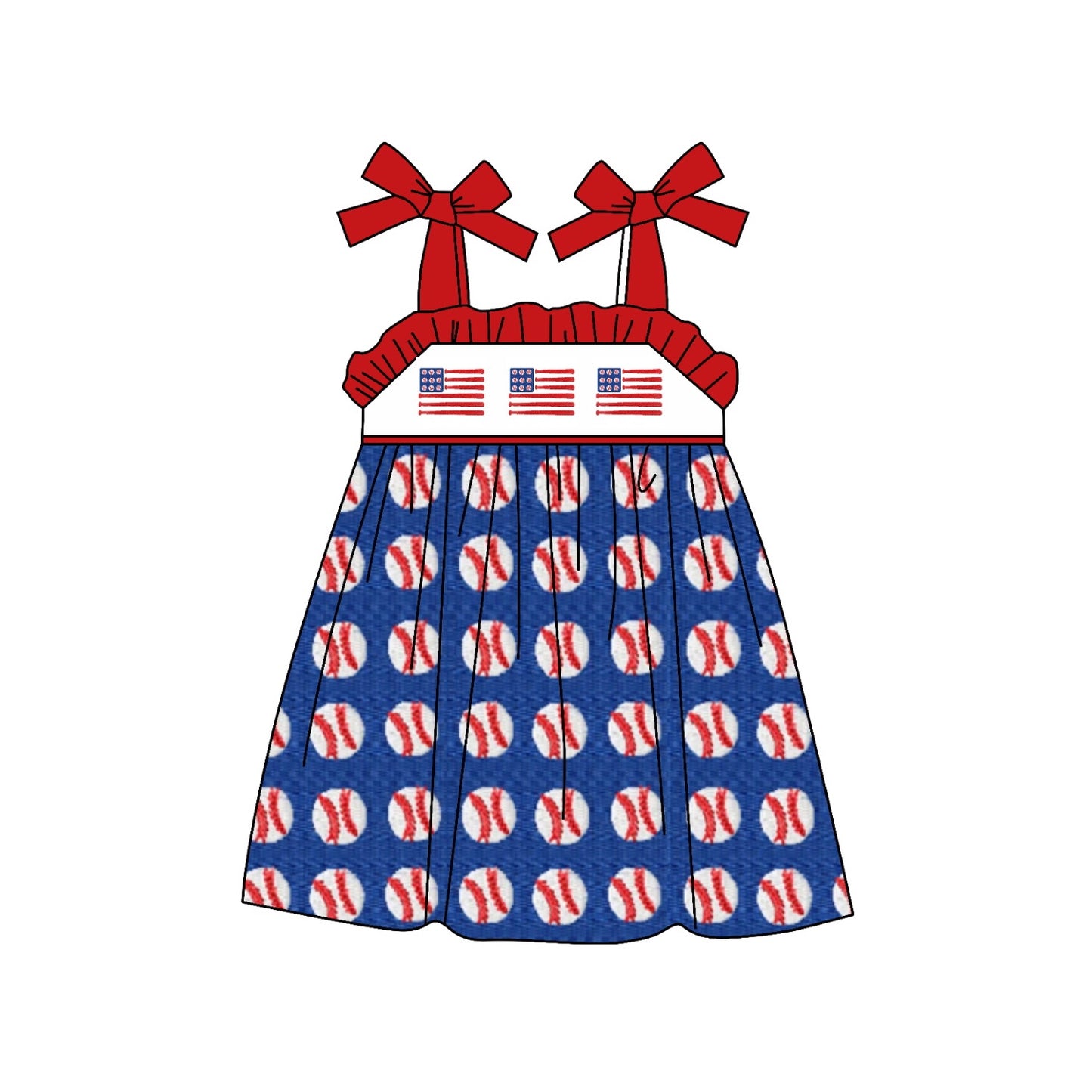 GSD0917 preorder July 4th girl dress 202402