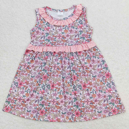 GSD0935 western  flower short sleeve girl dress 202404 RTS