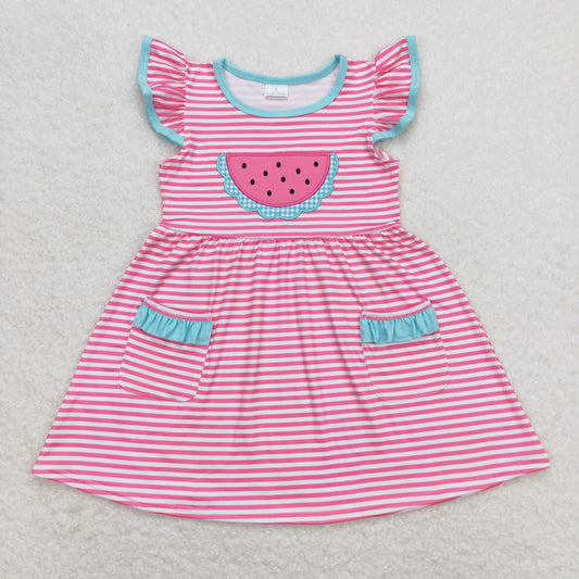 GSD0964刺绣 embroidery watermelon girl dress 202404 RTS