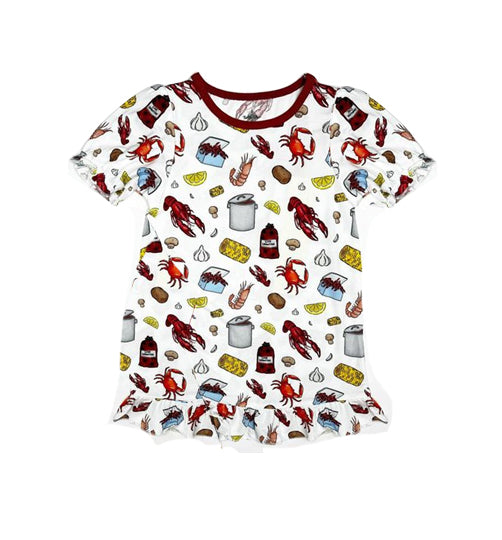 GSD0999 cray fish spring short sleeves girl dress RTS