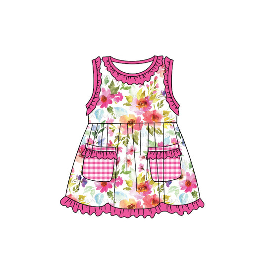 GSD1005 flower spring short sleeves girl dress preorder