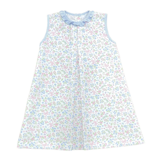 GSD1011 spring flower short sleeves girl dress  preorder