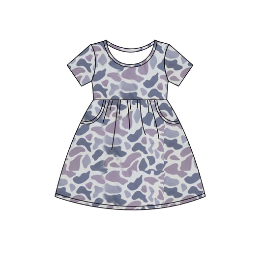 GSD1017 camo short sleeves flower girl dress preorder