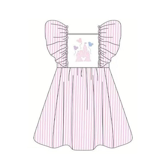 GSD1028 castle mouse spring short sleeves girl dress preorder