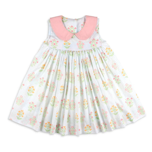 GSD1047 flower short sleeves girl dress preorder 202403