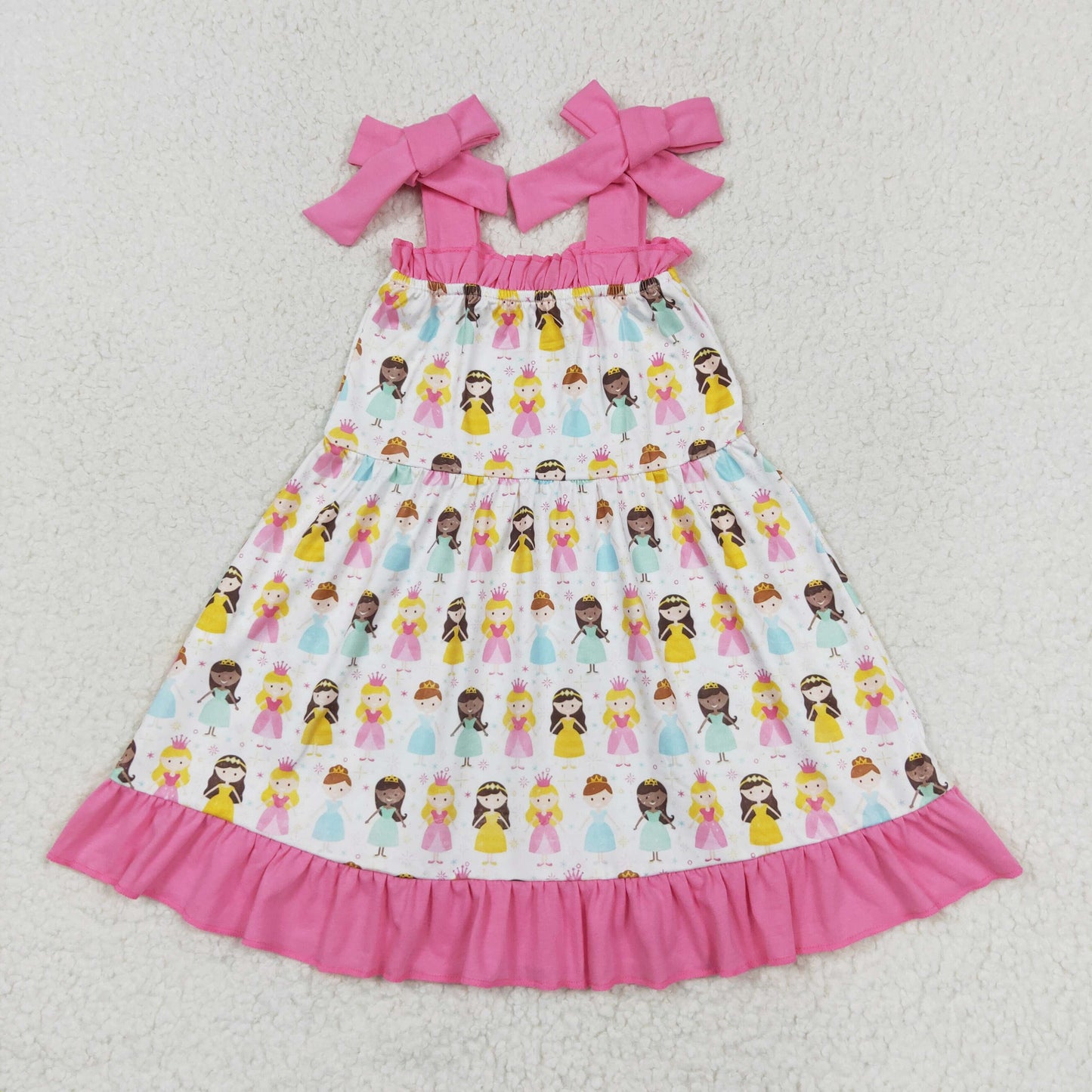 GSD1097 princess short sleeves girl dress RTS 202406 sibling