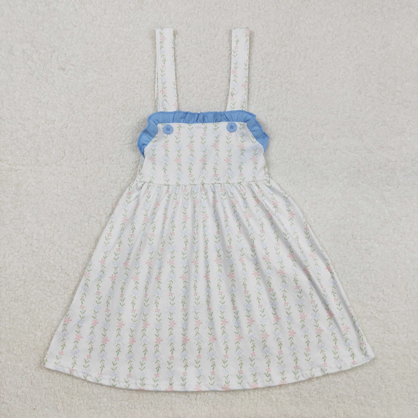 GSD1099  flower short sleeves girl dress 202502 RTS