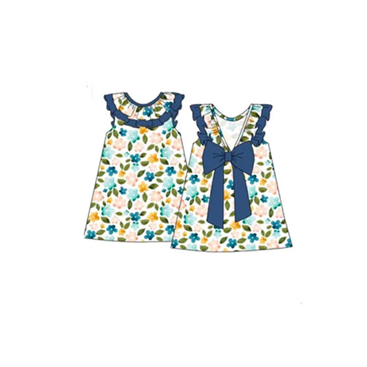 GSD1105 flower short sleeves girl dress preorder 202403