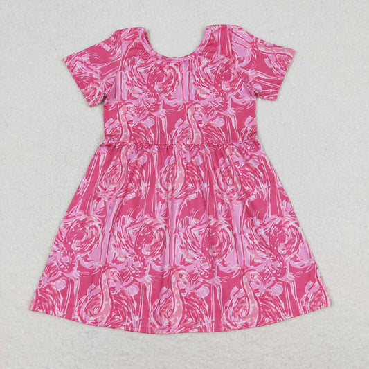 GSD1116 flower short sleeves girl dress 202405 RTS