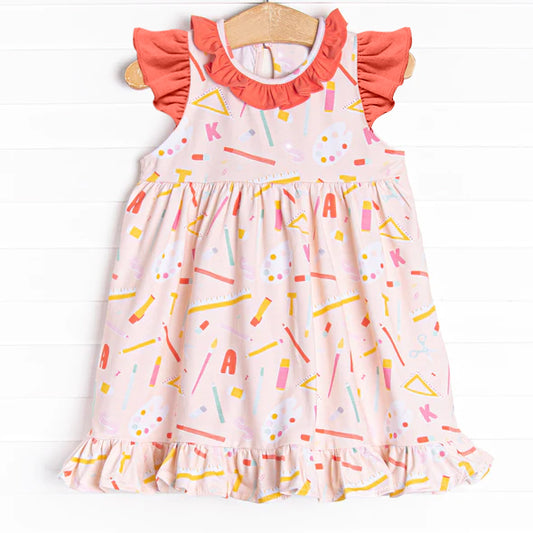 GSD1123 flower short sleeves girl dress preorder 202403