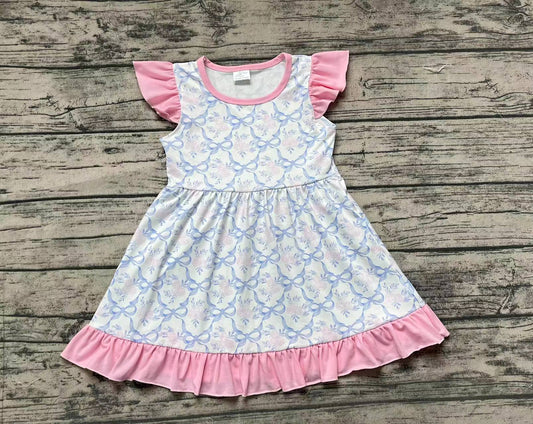 GSD1152 flower short sleeves girl dress preorder 202404