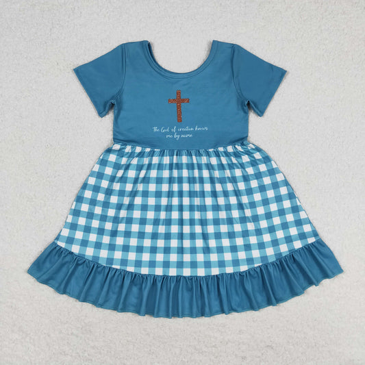 GSD1157 God short sleeves girl dress RTS  202405