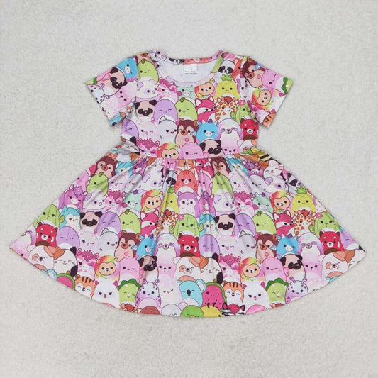 GSD1193 cartoon short sleeves girl dress 202405 RTS