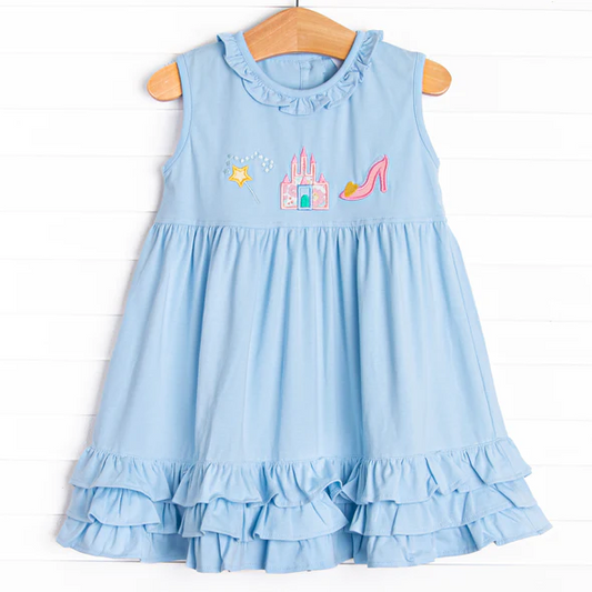 GSD1197 birthday short sleeves girl dress preorder 202403