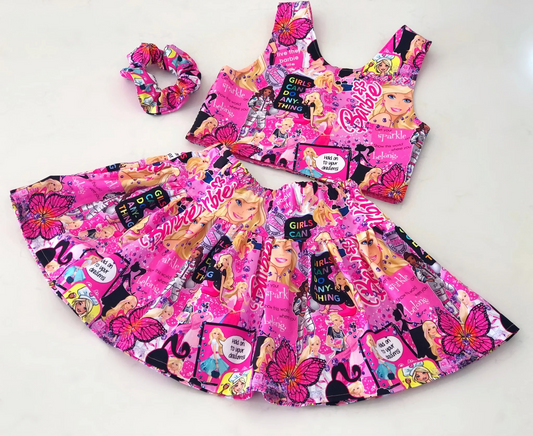 GSD1200 barbie skirt short sleeve girl outfit 202403 preorder