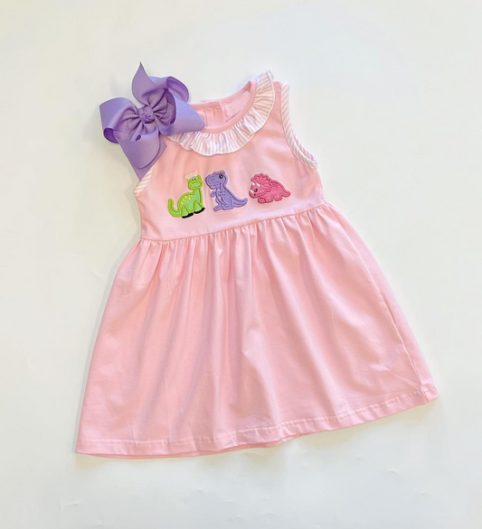 GSD1215 alligator girl short sleeves girl dress preorder 202403