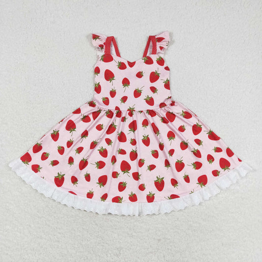 GSD1273 strawberry girl short sleeves girl dress 202405 rts