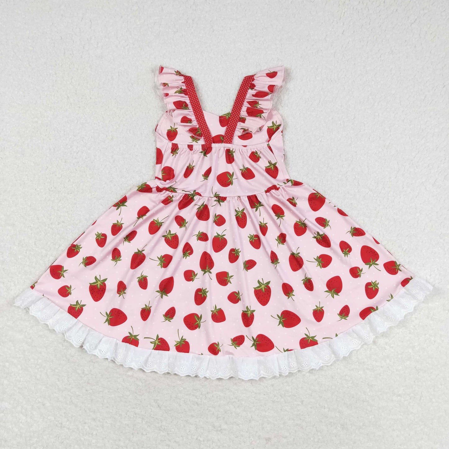 GSD1273 strawberry girl short sleeves girl dress 202405 rts