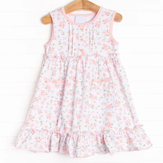 GSD1285 western flower girl short sleeves girl dress preorder 202404