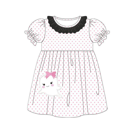 GSD1294 Halloween girl short sleeves girl dress preorder 202404