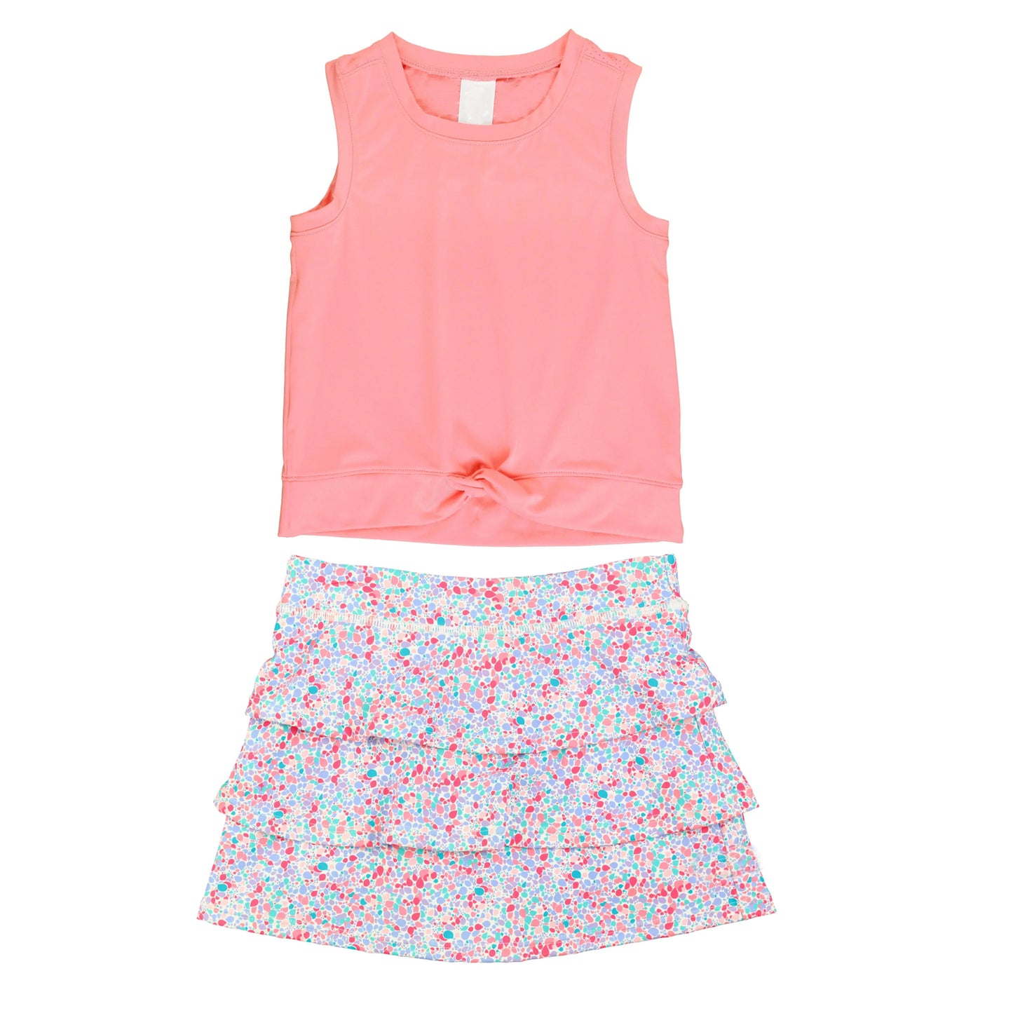 MOQ3 CUSTOM  GSD1296 flower  western short sleeve girl skirt outfit 202404