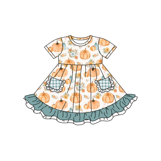 GSD1336 Halloween pumpkin girl dress preorder 202405