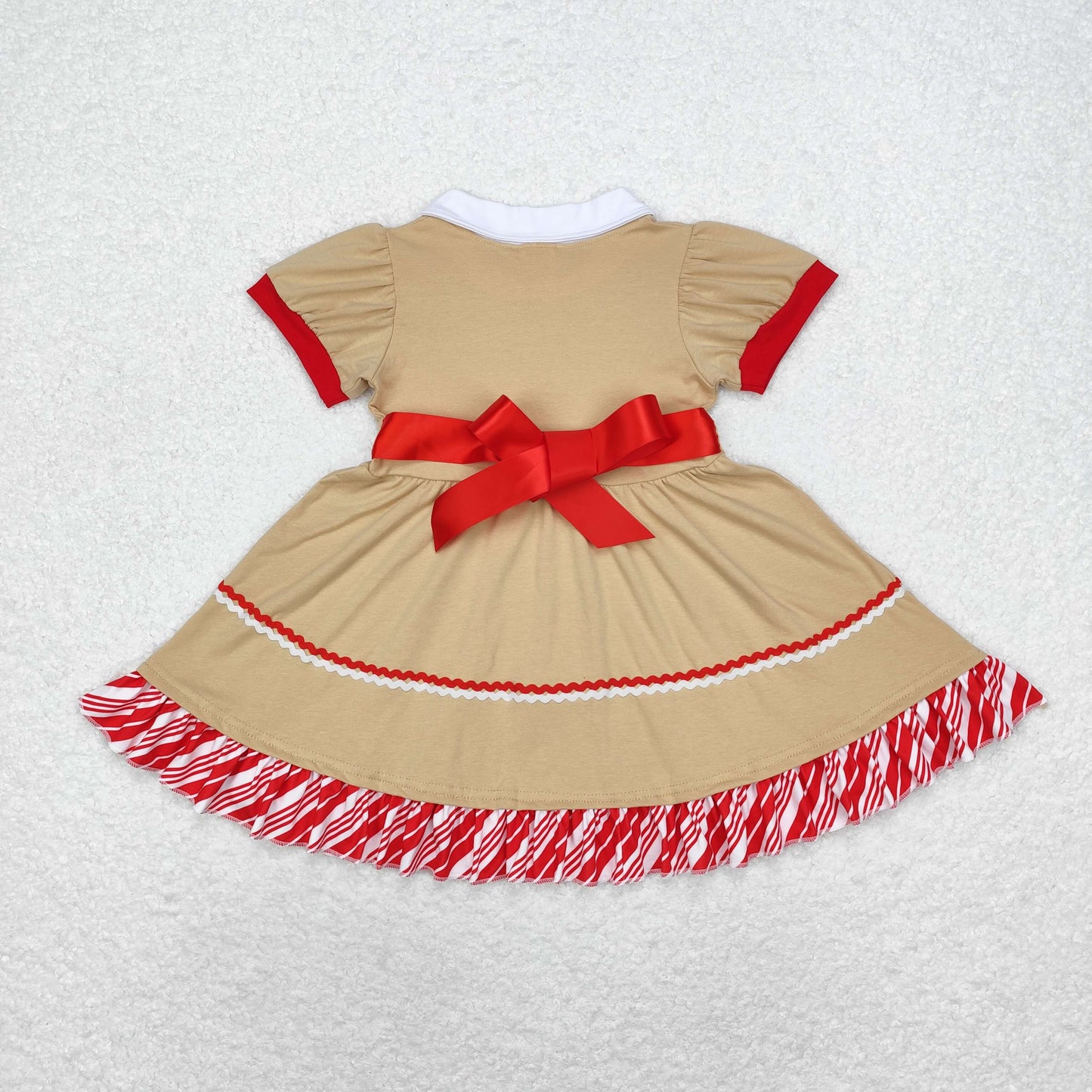 gingerbread princess bow sibling GSD1389  girl dress 202408 rts