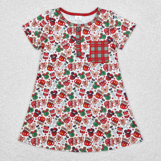 GSD1403 Christmas mouse girl dress  202409 RTS