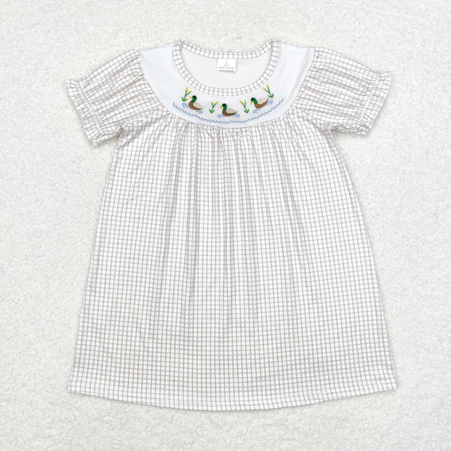 GSD1410 duck embroidery girl dress  202409 RTS