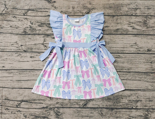 GSD1449 bow girl dress  202410 RTS