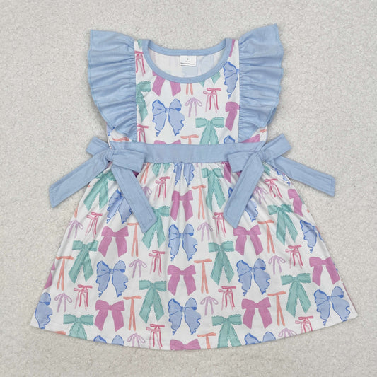 GSD1449 bow girl dress  202411 RTS