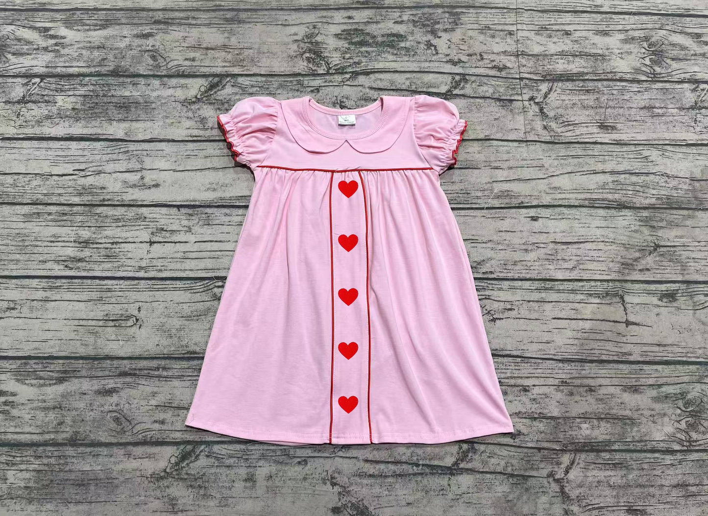 GSD1453 embroidery love valentine's Day western  girl dress sibling 202411 preorder