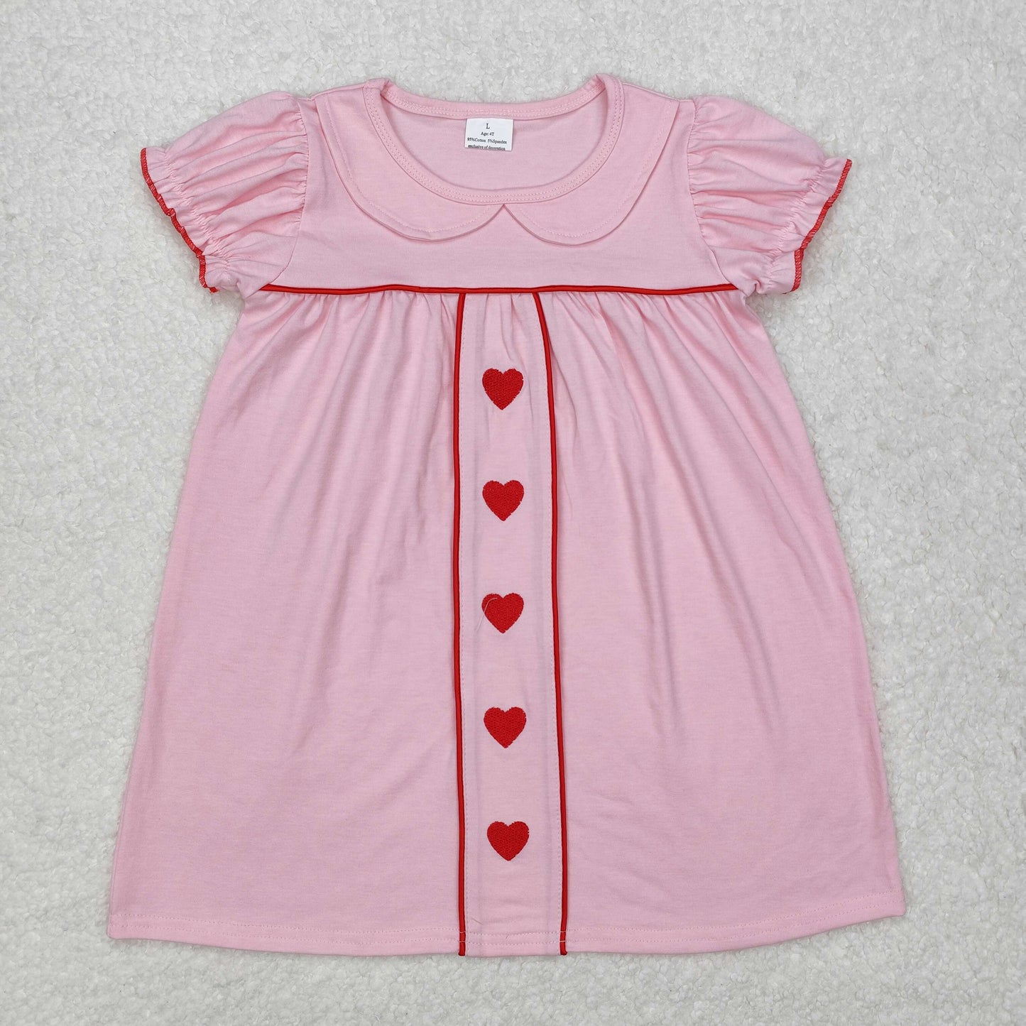 GSD1453 embroidery love valentine's Day western  girl dress sibling 202412 RTS